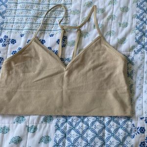 Tan stretchy tank